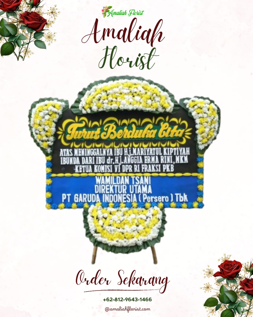 Papan Bunga Duka Kalidoni